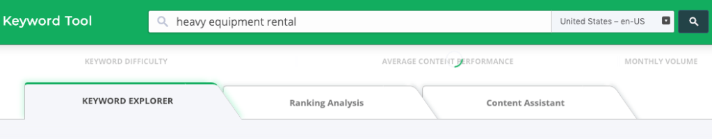 Cognitive SEO keyword tool