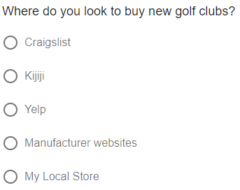 Google Survey Example Questions