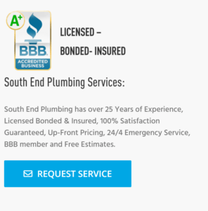 Licensed and bonded plumber accredidation from Better Business Bureau